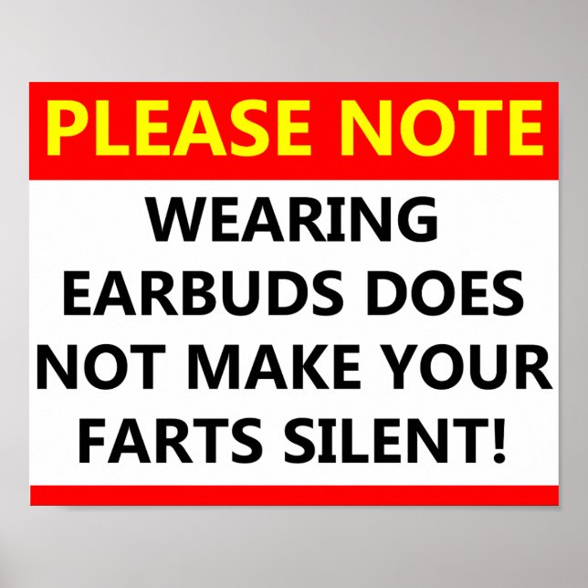 Tyst Earbuds Poster (Framsidan)