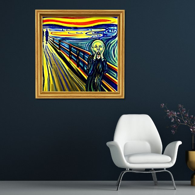 Tyst echoes: avslöjande Edvard Munch är gräsklippe Poster ("Capturing Existential Dread: Delving into Munch's The Scream (1895)")