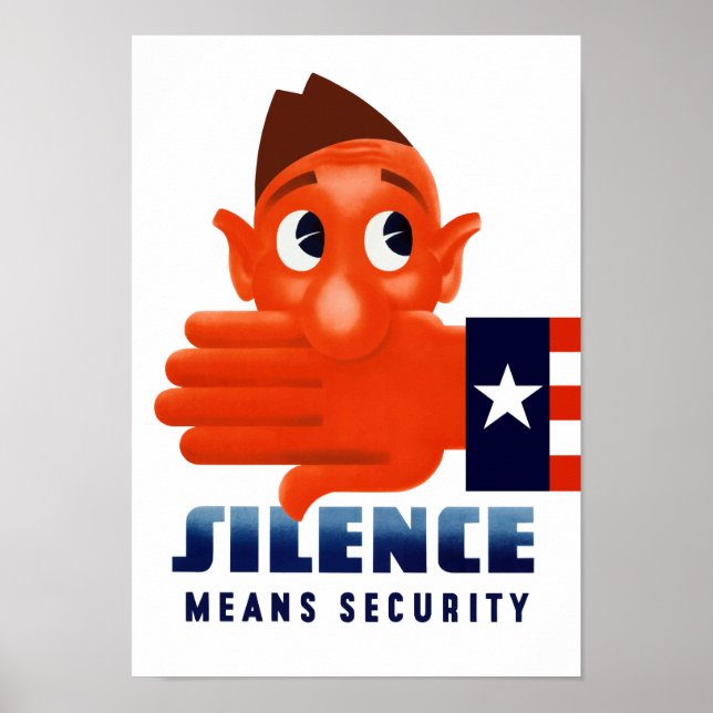 Tyst Elak Security Poster (Framsidan)