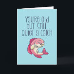 Tyst en katch Cute Fishing Pun Funny Birthday Kort<br><div class="desc">Lustigt och sött födelsedagskort för dem som slår kärlek och humor. Perfekt för att önska dina vänner och din familj grattis på födelsedagen. Besök vår butik om du vill ha mer födelsedagskort. Du hittar något coola,  humoristiskt och ibland sarkastiskt födelsedagskort för din speciella.</div>