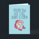 Tyst en katch Cute Fishing Pun Funny Birthday Kort<br><div class="desc">Lustigt och sött födelsedagskort för dem som slår kärlek och humor. Perfekt för att önska dina vänner och din familj grattis på födelsedagen. Besök vår butik om du vill ha mer födelsedagskort. Du hittar något coola,  humoristiskt och ibland sarkastiskt födelsedagskort för din speciella.</div>