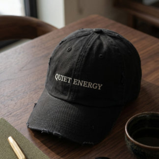 Tyst energisk svart baseballkeps med slitna detalj broderad keps