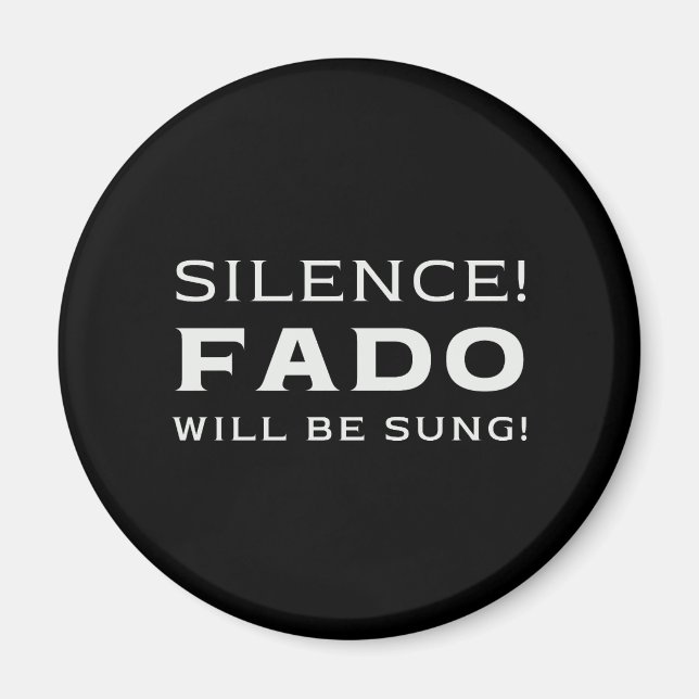 Tyst! Fado kommer att sjunga! Magnet (Framsidan)