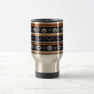 Tyst, fair-isle/colorwork Halloween-skalle & fladd Resemugg