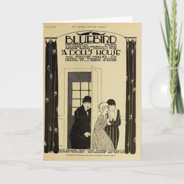 Tyst film för Lon Chaney utställareannons Ibsen Kort (Framsida)