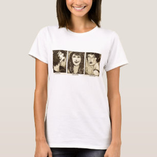 Tyst filma den kvinnliga tillförordnade t-shirt