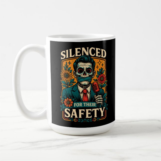 Tyst för sin säkerhetsprovning kaffemugg (Vänster)