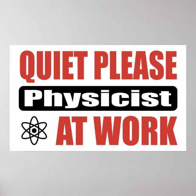 Tyst fysiker på jobbet poster (Framsidan)