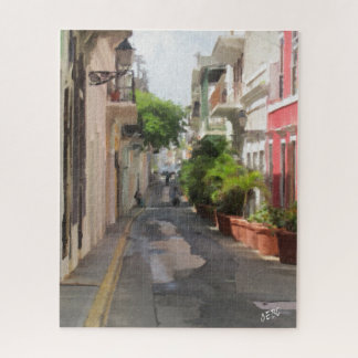 Tyst gata av San Juan Puerto Rico Pussel