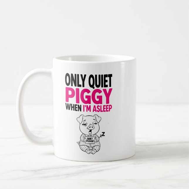 Tyst Gris Jag sover Rolig kaffemugg (Vänster)
