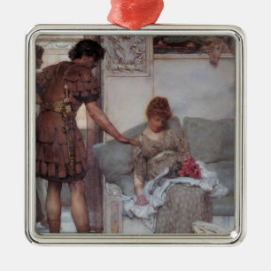 Tyst Hälsning (av Lawrence Alma-Tadema) Julgransprydnad Metall