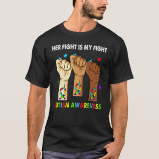 Tyst Hand Hennes Kamp Är Min Kamp Autism Medvetenh T Shirt