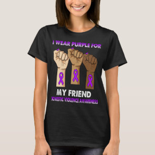 Tyst hand i Bära Lila för min vänliga Domestic T Shirt