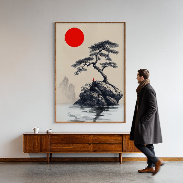 Tyst höjd - Bläck landskapskonst - Zen Decor Fototryck (Skapare uppladdad)