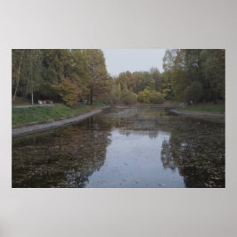 Tyst höstsjö - Nordisk dimma Edition Poster