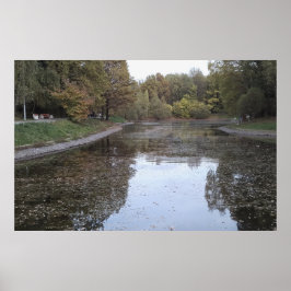 Tyst höstsjö – skandinavisk edition poster