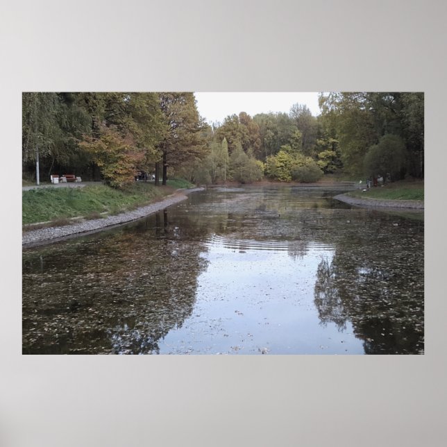 Tyst höstsjö – skandinavisk edition poster (Framsidan)