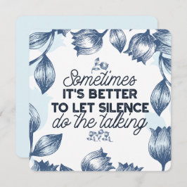 Tyst - inspirationsoffert julkort