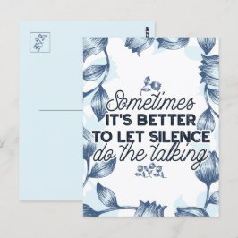 Tyst - inspirationsoffert vykort