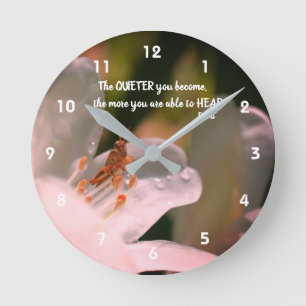 Tyst Inspirerande Rumi-citat Rund Klocka