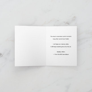 Tyst, Inuti – MemoryUs Lyrikkort Tack Kort