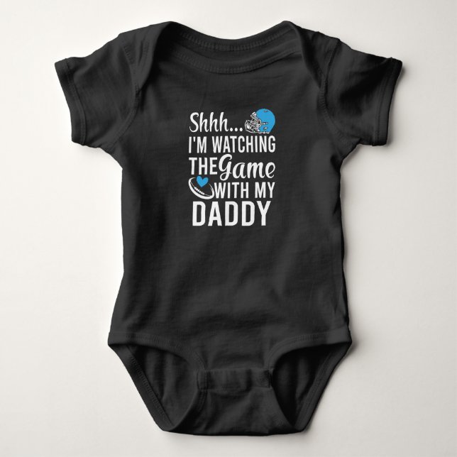 Tyst, jag tittar på matchen med pappa t shirt (Framsida)