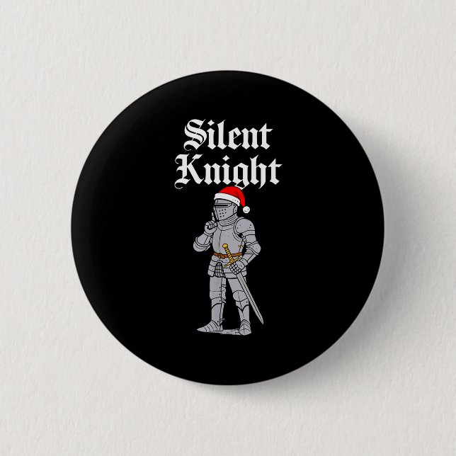 Tyst jul Santa Knight medeltida kostym män Knapp (Framsida)
