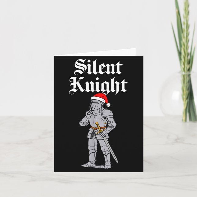 Tyst jul Santa Knight medeltida kostym män Kort (Framsida)