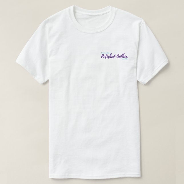 Tyst! Karaktärer Pratar - T-Shirt för Utgiven Förf (Design framsida)