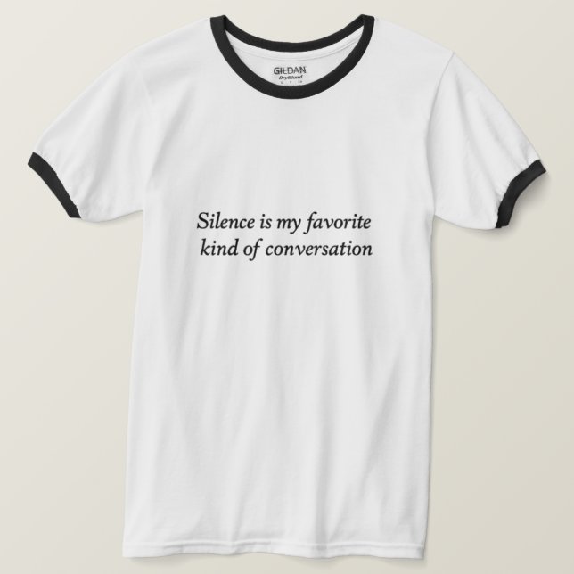 Tyst konversation t shirt (Design framsida)