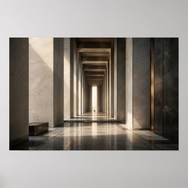 Tyst korridor — Aurema (Landskap) Poster (Framsidan)