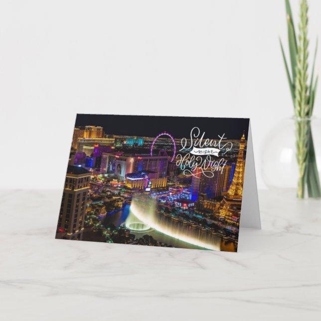 Tyst kvällskort i Las Vegas Tack Kort (Framsida)