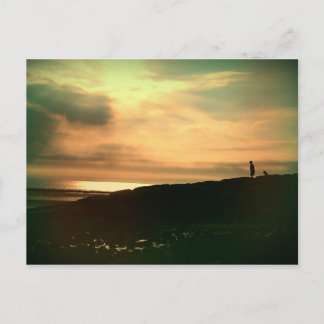 Tyst kvällstid på bålen vykort