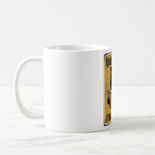 Tyst Läsning Svart Katt Design Kaffemugg (Vänster)