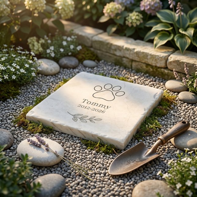 Tyst Lyxig Husdjur Minnes Trädgård Stegsten Stenunderlägg (Quiet Luxury Pet Memorial Garden Stepping Stone
)
