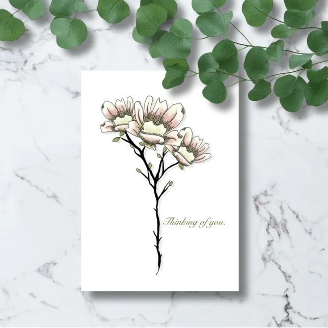 Tyst Magnolia – Botaniskt Uppmuntrande Kort (Skapare uppladdad)