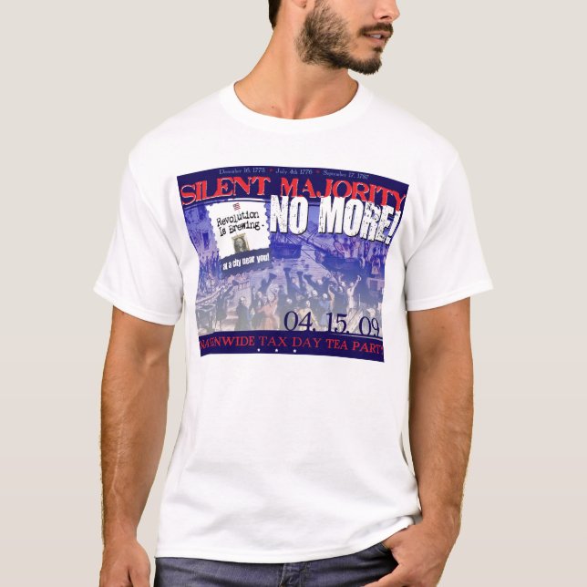 Tyst majoritet INTE MER! Tee Shirt (Framsida)