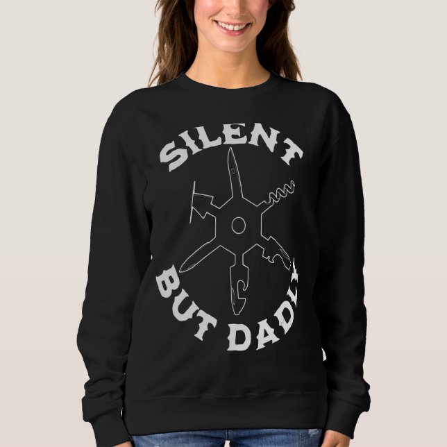 Tyst men Dadly 2 T Shirt (Framsida)