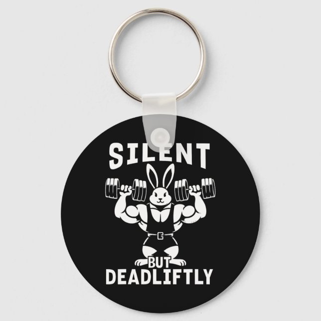 Tyst men deadliftfullt funny kant, viktande F Nyckelring (Framsida)