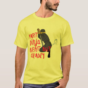 tyst men dödligt roligt humorskämt för fisninja t shirt