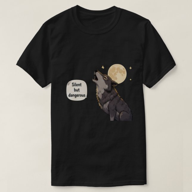 Tyst Men Farlig – Minimalistisk Djärv Attityd  T Shirt (Design framsida)