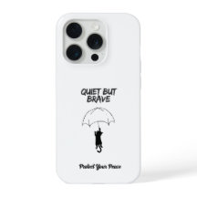 Tyst Men Modig – Anpassad Text Katt iPhone-fodral
