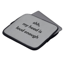 Tyst Min Huvud Är Högt Nog – Minimalistisk Tystnad Laptop Fodral
