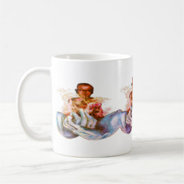 Tyst minne blå hand kaffemugg