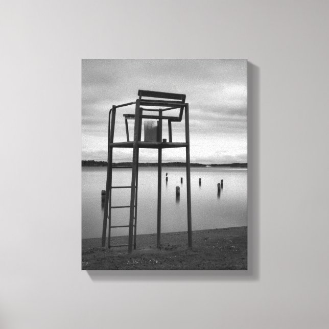 Tyst morgon på stranden canvastryck (Framsida)