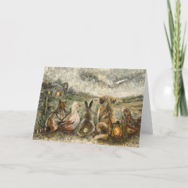 Tyst närvaro av fantasifulla lantgårdsdjur  kort