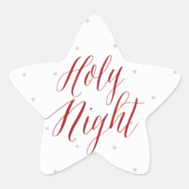 Tyst natt alla är Lugnens jul Stjärnformat Klistermärke