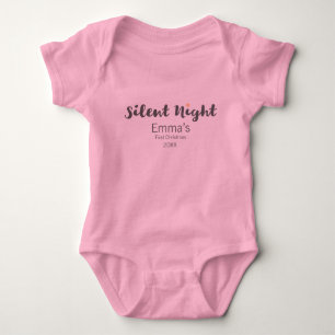 Tyst natt, Baby först, jul, personlig Tee Shirt
