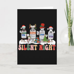 Tyst natt God jul Sjuksköterska Piller Apotekare Kort