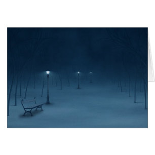 Tyst natt hälsningskort